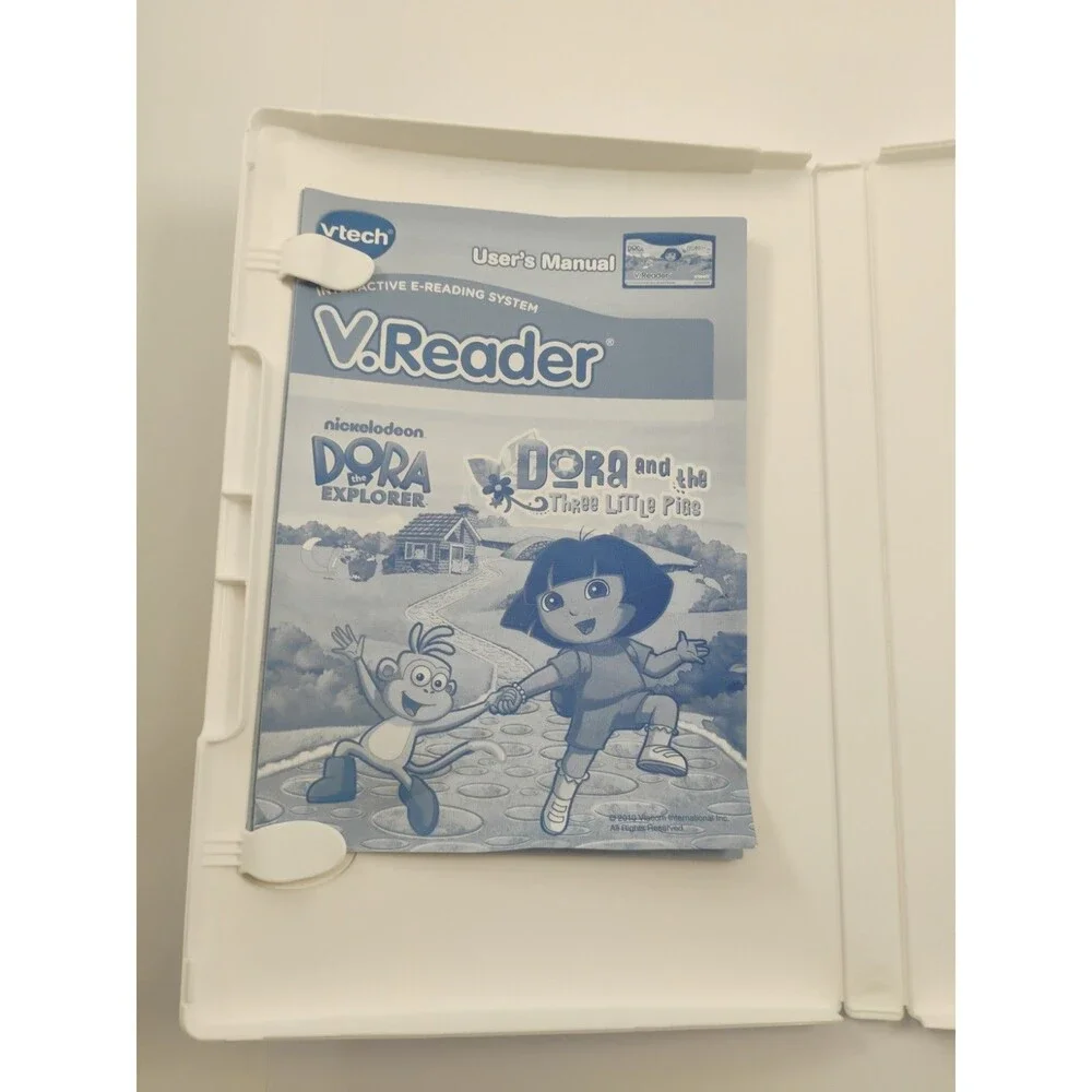 VTECH V.READER Interactive E-Reading System Game DORA and The 3 Little Pigs